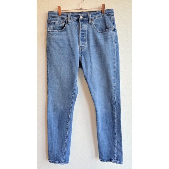 Levi's 501s Skinny Jeans with Button Fly in Light Blue size W30 L28 - Picture 2 of 12